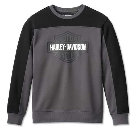 Harley-Davidson Sweatshirt Bar & Shield Colorblock grey/black 