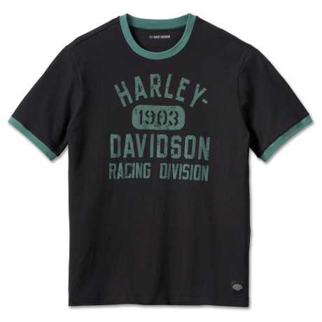 Harley-Davidson T-Shirt Racing Ringer schwarz/grün 