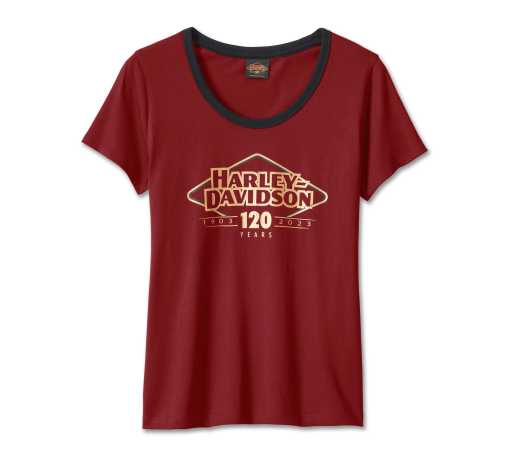 Harley-Davidson Damen T-Shirt 120th Anniversary rot 