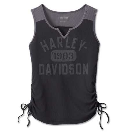 Harley-Davidson Damen Top Race Her ärmellos schwarz/grau XS