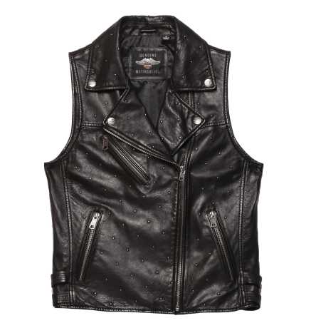 Harley-Davidson women´s Leather Vest Celebration Embellished  Black 