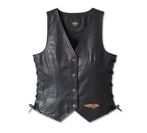 Harley-Davidson women´s Leather Vest 120th Anniversary black 