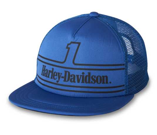Harley-Davidson Trucker Cap #1 Racing True Blue 