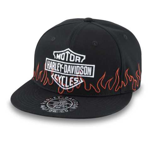 Harley-Davidson Baseball Cap Flames schwarz 