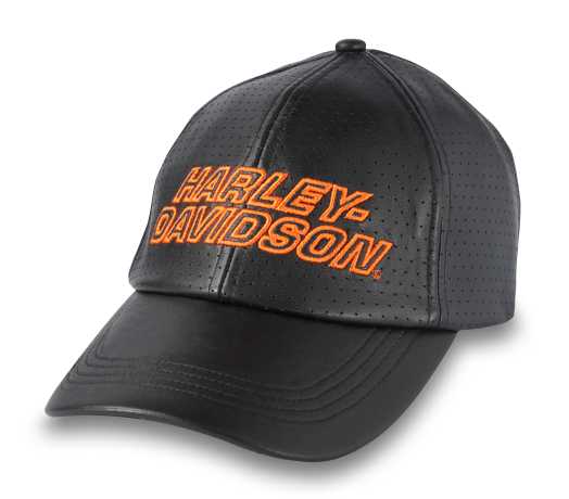 Harley-Davidson women´s Baseball Cap Factory Perforated Leather black 
