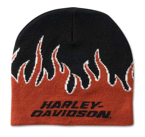H-D Motorclothes Harley-Davidson Flames Knit Beanie Mütze orange  - 97648-24VM