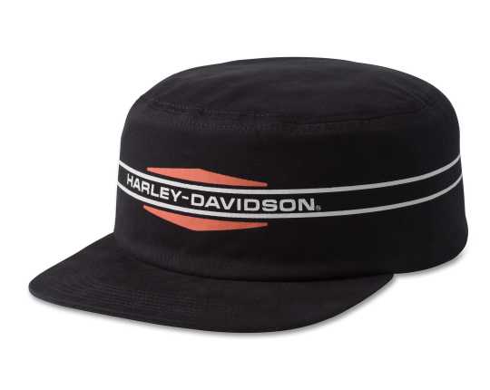 Harley-Davidson Pillbox Cap Stacked Logo schwarz 