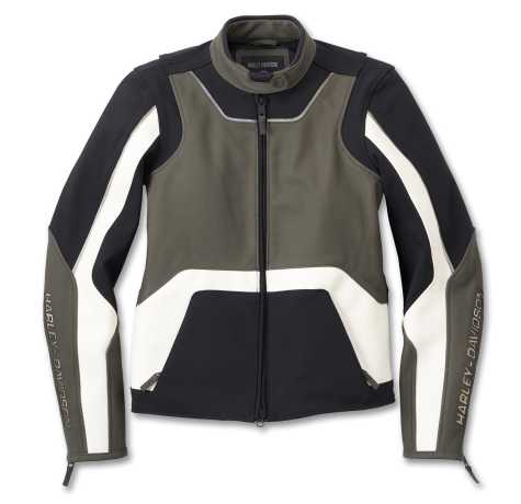 Harley-Davidson women´s Ace Mixed Leather Jacket grey/black/white 