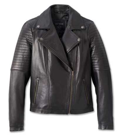 Harley-Davidson women´s Leather Jacket Classic Biker Debossed black L