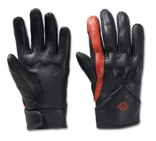 H-D Motorclothes Harley-Davidson women´s Leather Gloves Tonkin black/orange  - 98103-24VW