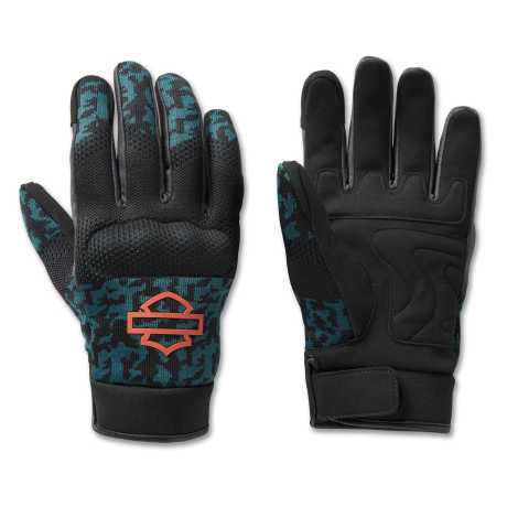 Harley-Davidson men´s Gloves Dyna Textile Mesh black/mint L