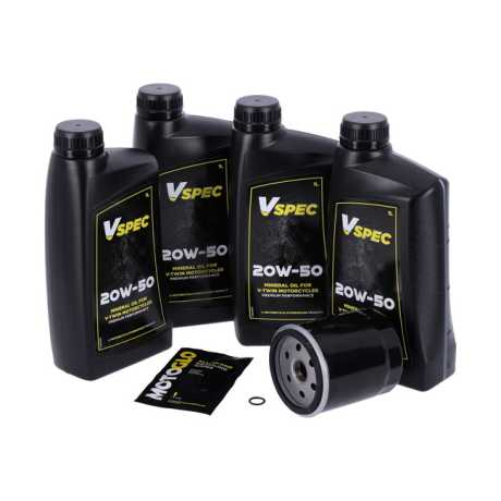 Motorcycle Storehouse MCS Ölwechsel Kit 20W50 Mineral 4L & Filter schwarz  - 985780