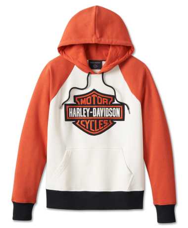 Harley-Davidson Damen Hoodie Custom Colorblock Bar & Shield orange 