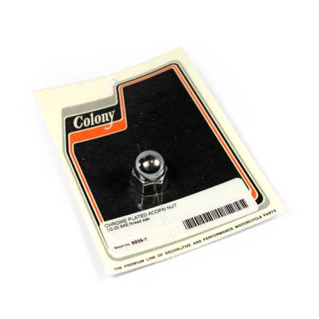 Colony Colony Acorn Nut 1/2-20 SAE chrome  - 990403