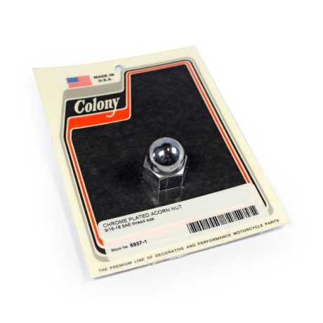 Colony Colony Acorn Hutmutter 9/16-18 SAE chrom  - 990404