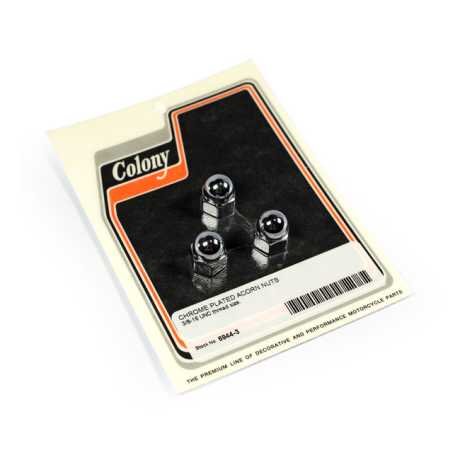 Colony Colony Acorn Nuts 3/8-16 UNC chrome  - 990411