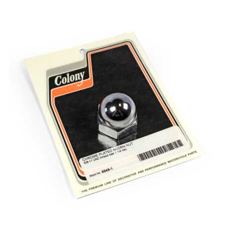 Colony Colony Acorn Nut 5/8-11 UNC 1 1/4" chrome  - 990417