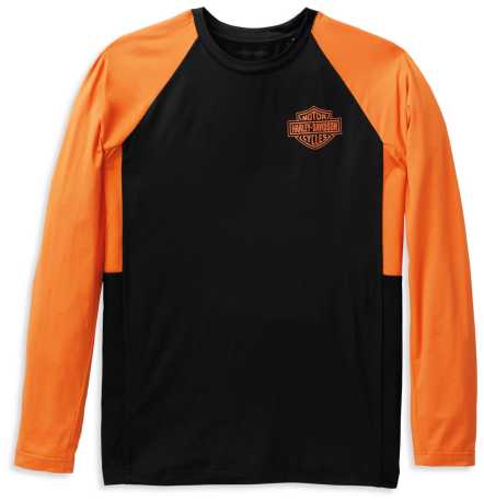 Harley-Davidson Longsleeve Performance Bar & Shield schwarz/orange 