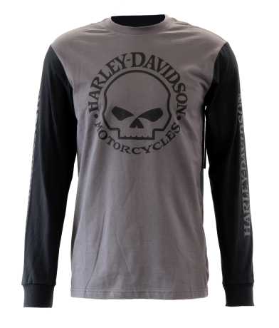 Harley-Davidson Longsleeve Willie G Skull Colorblock grey/black 