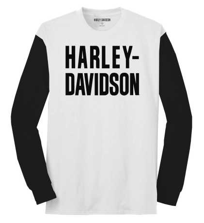 H-D Motorclothes Harley-Davidson Longsleeve Foundation Colorblock white/black  - 99078-22VM