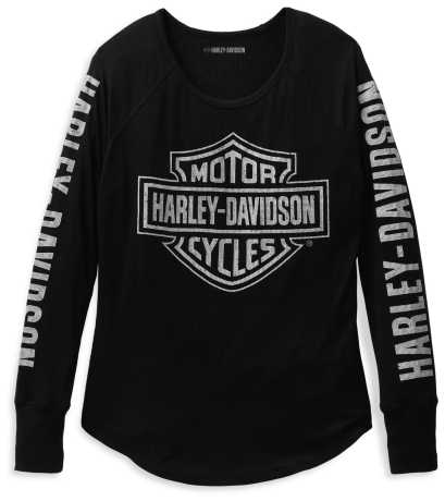 H-D Motorclothes Harley-Davidson Damen Longsleeve Authentic Bar & Shield schwarz  - 99111-22VW
