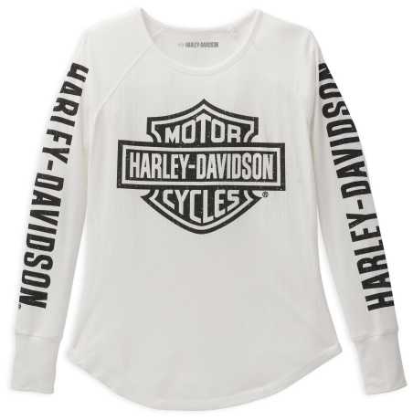 H-D Motorclothes Harley-Davidson Damen Longsleeve Authentic Bar & Shield off-white  - 99112-22VW