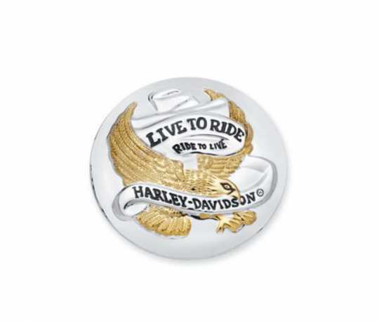 Harley-Davidson Bremssattel-Zierscheibe 1 3/8" Live to Ride Gold  - 99661-92T