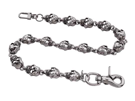 Amigaz Amigaz Monster Skull Wallet Chain 22" pewter/silver plated  - 563386