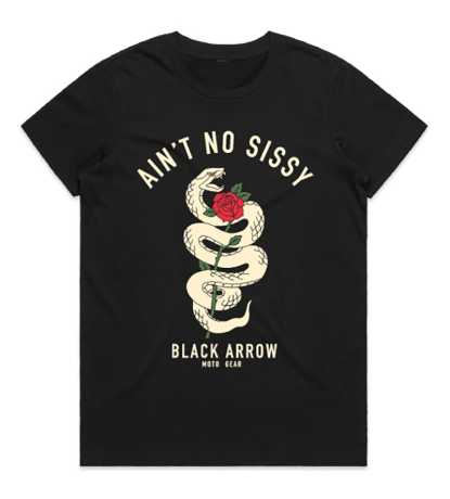 Black Arrow Women T-Shirt Ain't No Sissy black XXL - BA-171001-XXL