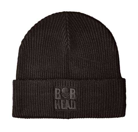 Bobhead Bobhead Beanie Hat Black Logo on black  - BHAB-BEANIE