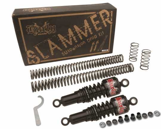 Burly Brand Burly Slammer Kit with black rear shocks  - 68-0131