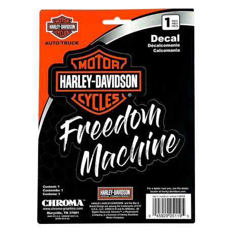 H-D Motorclothes Harley-Davidson Aufkleber Chroma H-D Freedom Machine  - CG25119