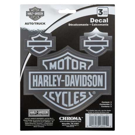 H-D Motorclothes Harley-Davidson Aufkleber Set Chroma Etched chrome  - CG26021