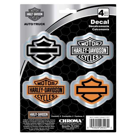 H-D Motorclothes Harley-Davidson Decal Set Chrome 4-pcs  - CG26027