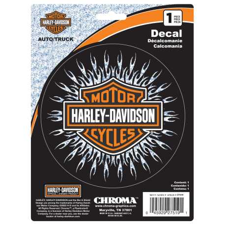 H-D Motorclothes Harley-Davidson Decal Chroma Bar & Shield Flameburst  - CG27519
