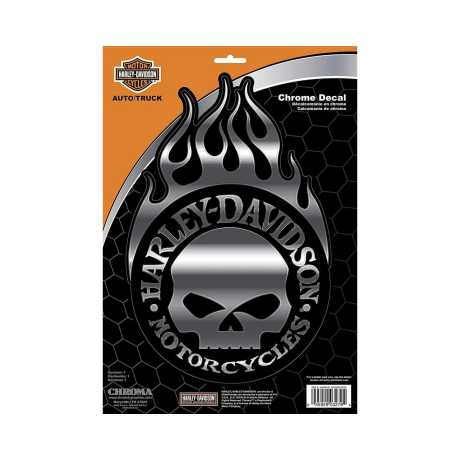 H-D Motorclothes Harley-Davidson Aufkleber Willie G Skull & Flames  - CG3279