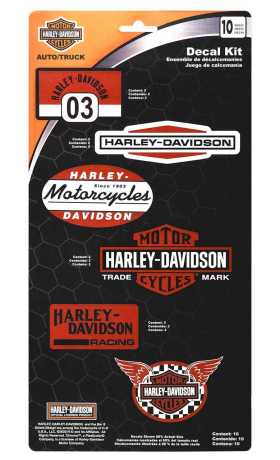 H-D Motorclothes Harley-Davidson Decal Set Chroma Vintage Race Inspired  - CG45950