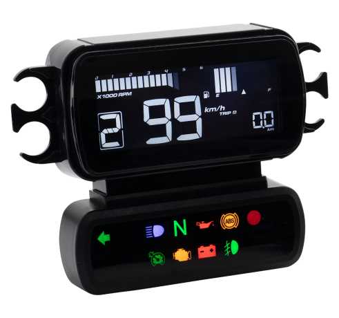 Koso D2 Digital Speedo- and Tachometer Black 