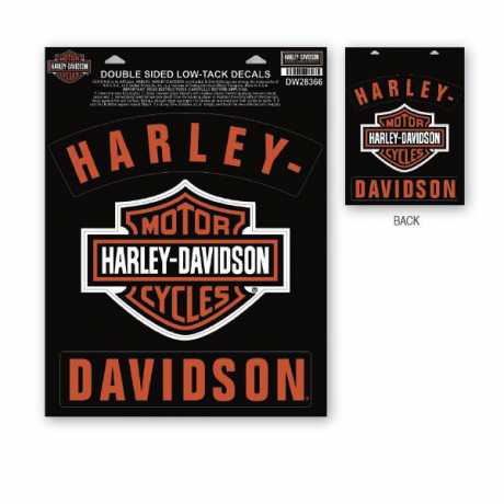 H-D Motorclothes Decal H-D B&S Rockers, Double Shield  - DW28366