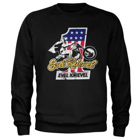 Evel Knievel Evel Knievel No. 1 Sweatshirt Black  - 939916V