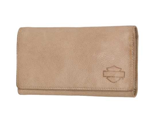 Harley-Davidson Trucker Wallet Bar & Shield Tri-Fold brush light brown 