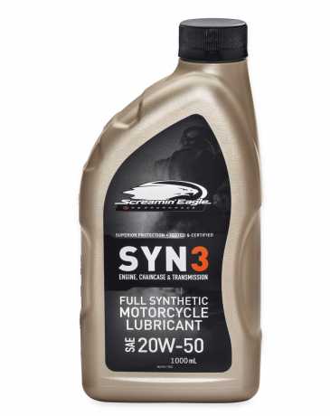 Screamin Eagle Syn3 Motorcycle Oil 20W50 Full Synthetic 