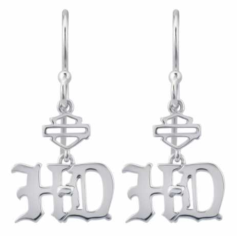 H-D Motorclothes Harley-Davidson Earrings Old Englisch Drop silver  - HDE0475