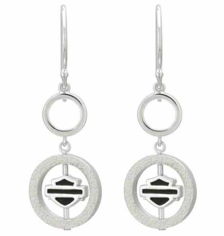 H-D Motorclothes Harley-Davidson Earrings Circle Spinner Drop silver  - HDE0511