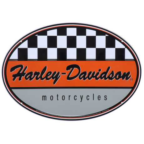 H-D Motorclothes Harley-Davidson Racing Oval Tin Sign  - HDL-15534