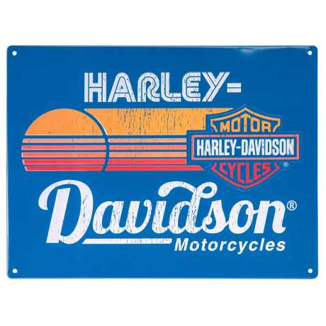 H-D Motorclothes Harley-Davidson Blechschild Bar & Shield Sunset 40x30cm  - HDL-15541