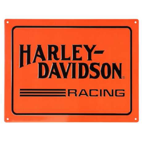 H-D Motorclothes Harley-Davidson Blechschild Racing 30x40cm orange  - HDL-15542
