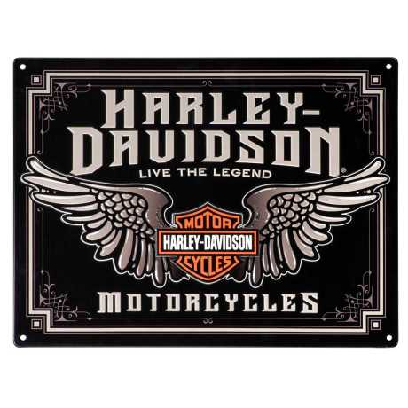 H-D Motorclothes Harley-Davidson Blechschild Winged Bar & Shield  - HDL-15544