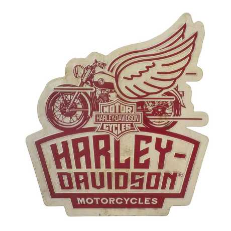 H-D Motorclothes Harley-Davidson Metallschild Winged Motorcycle  - HDL-15558