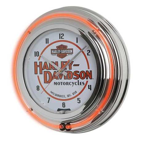 H-D Motorclothes Harley-Davidson Clock Motorcycle Double Neon  - HDL-16623B